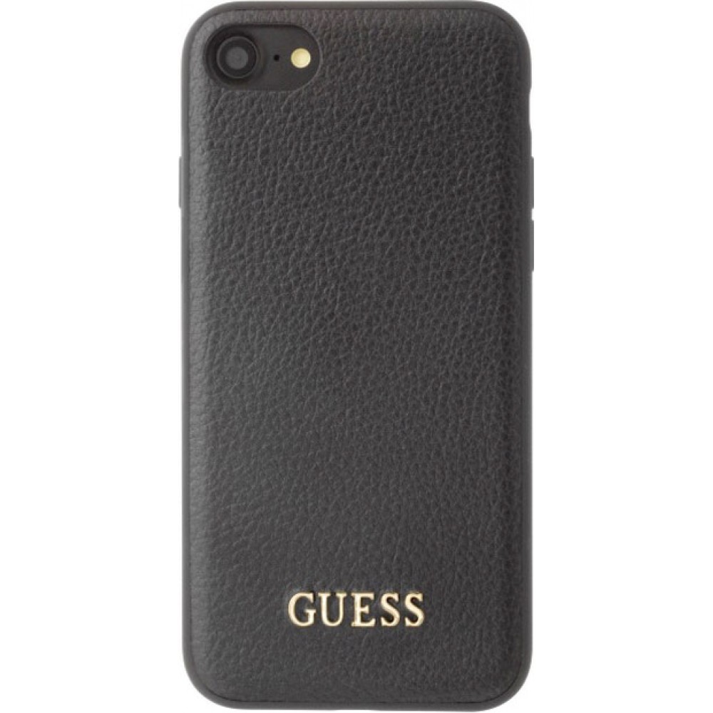 Coque iPhone 7 Plus / 8 Plus - Guess Cuir - Noir