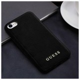 Coque iPhone 7 Plus / 8 Plus - Guess Cuir - Noir