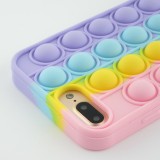 Coque iPhone 7 Plus / 8 Plus - Silicone jeu éclate bulles anti-stress arc-en-ciel