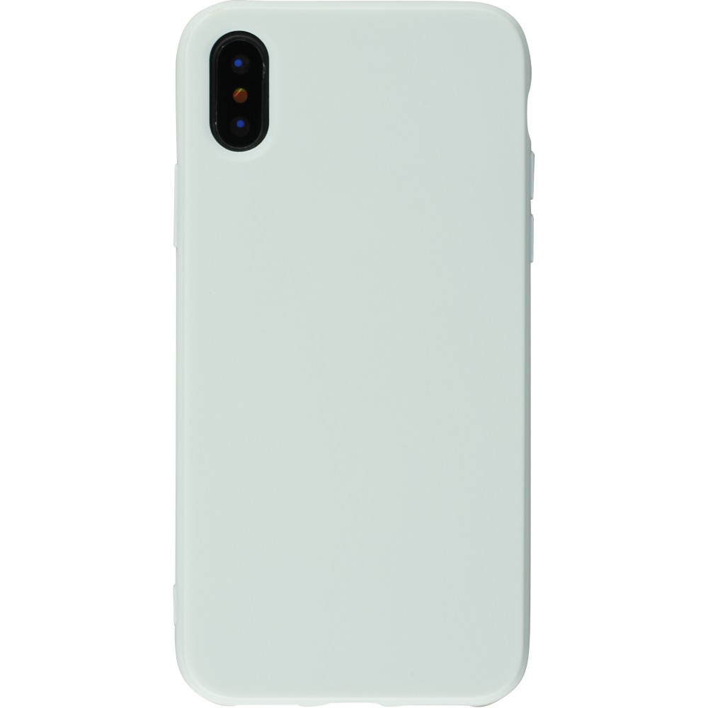 Hülle iPhone Xs Max - Gummi - Weiss