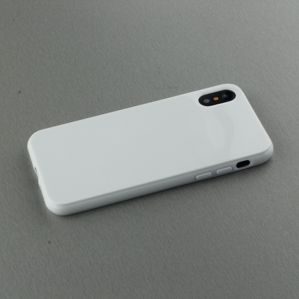Hülle iPhone Xs Max - Gummi - Weiss