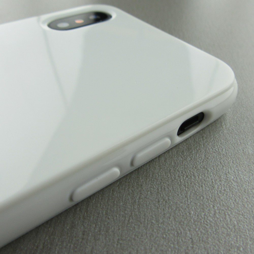 Hülle iPhone Xs Max - Gummi - Weiss