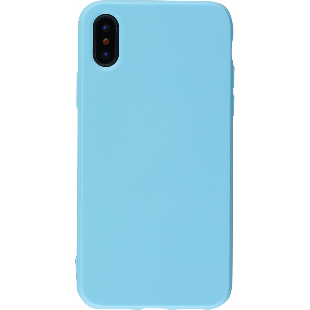 Coque iPhone X / Xs - Gel - Bleu clair