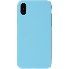 Hülle iPhone X / Xs - Gummi - Hellblau