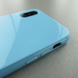 Hülle iPhone X / Xs - Gummi - Hellblau