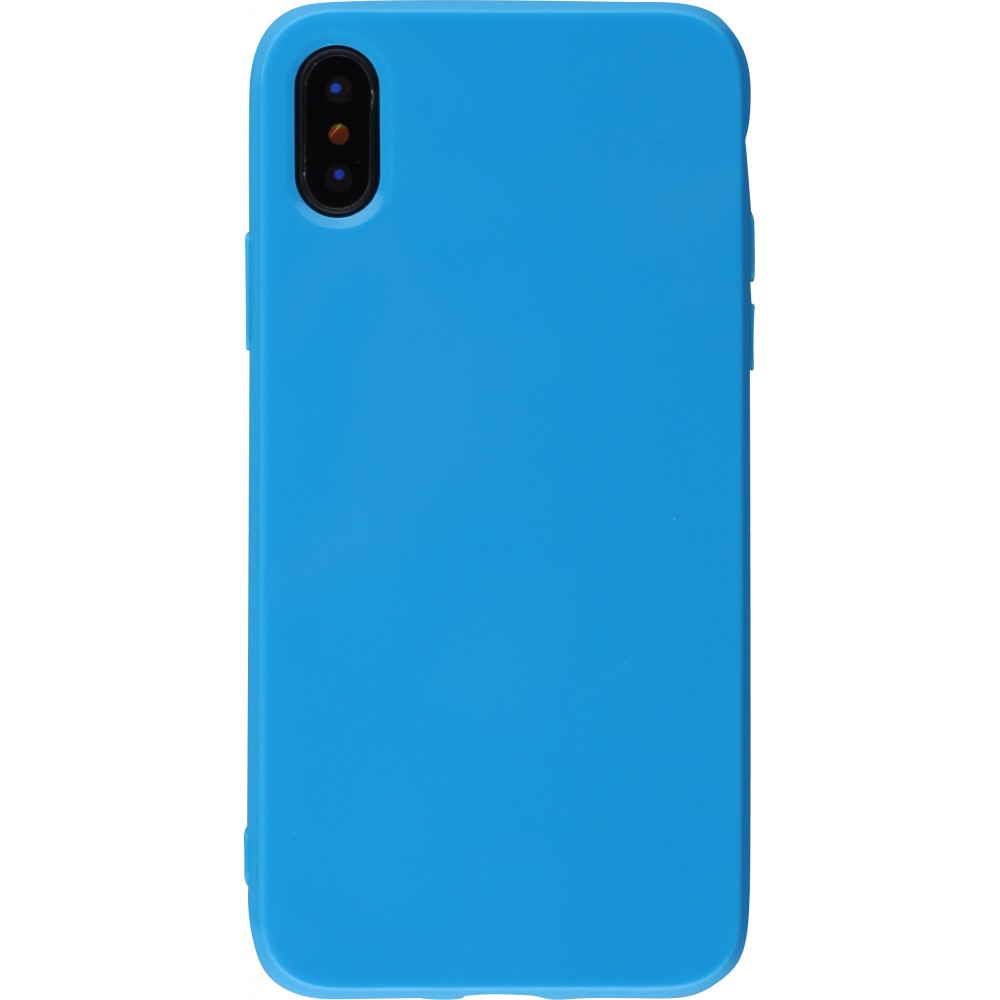 Coque iPhone X / Xs - Gel - Bleu foncé