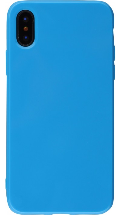 Coque iPhone X / Xs - Gel - Bleu foncé