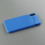 Coque iPhone X / Xs - Gel - Bleu foncé