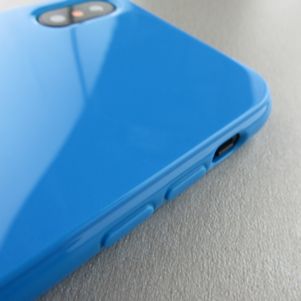 Coque iPhone X / Xs - Gel - Bleu foncé