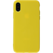 Hülle iPhone X / Xs - Gummi - Gelb