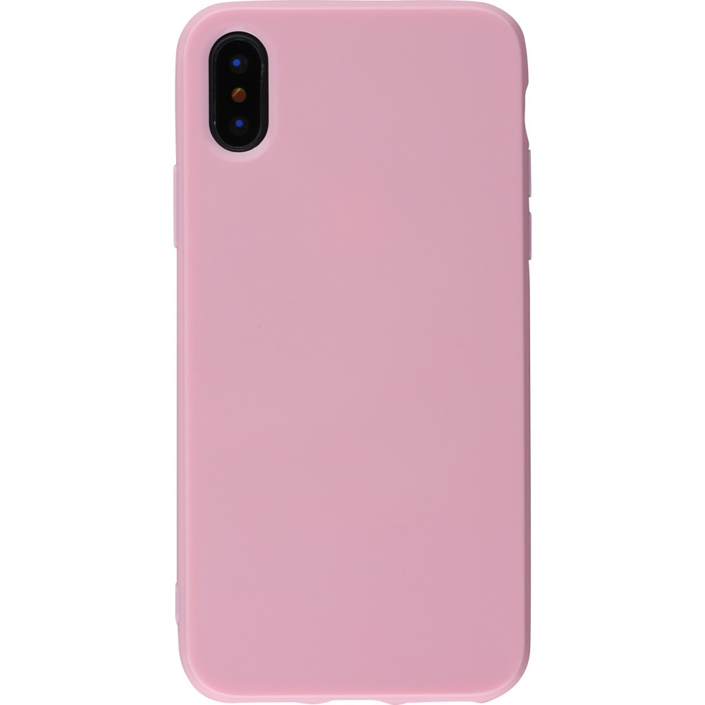 Coque iPhone X / Xs - Gel - Rose clair