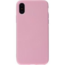 Coque iPhone X / Xs - Gel - Rose clair