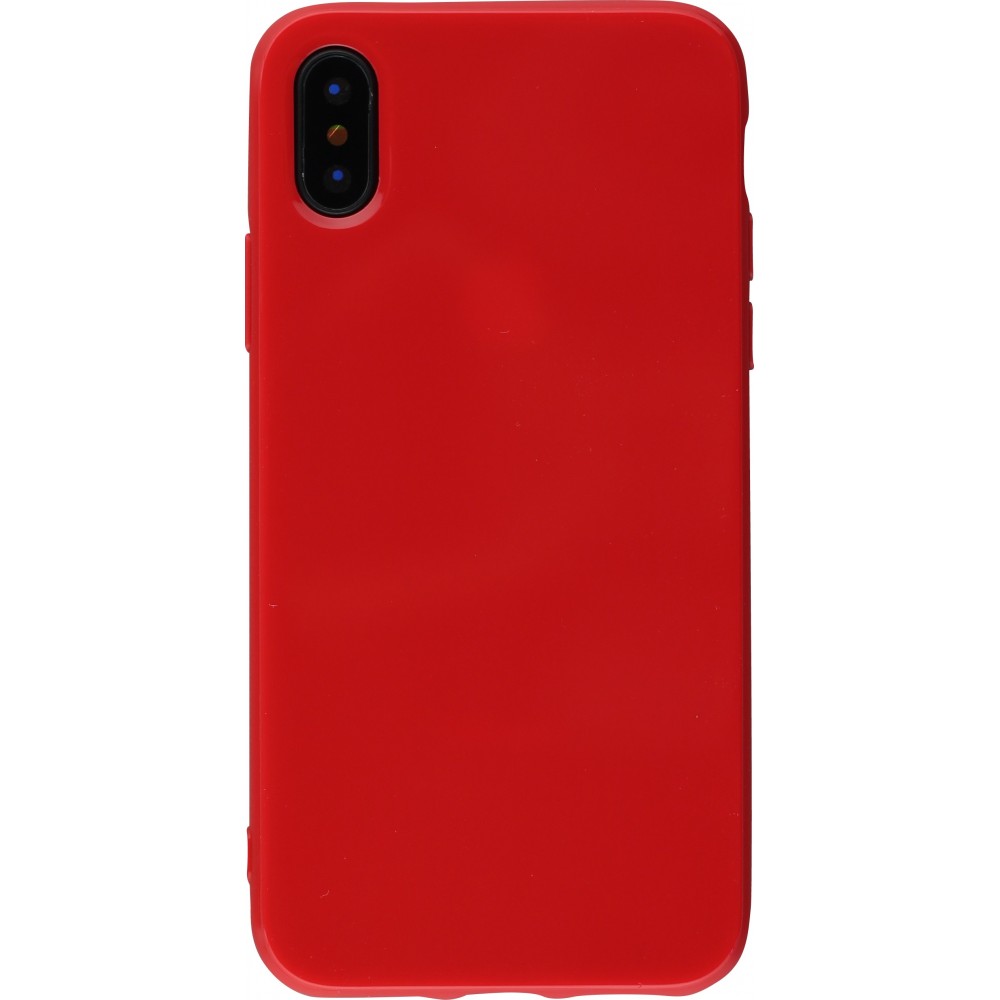 Hülle iPhone Xs Max - Gummi - Rot