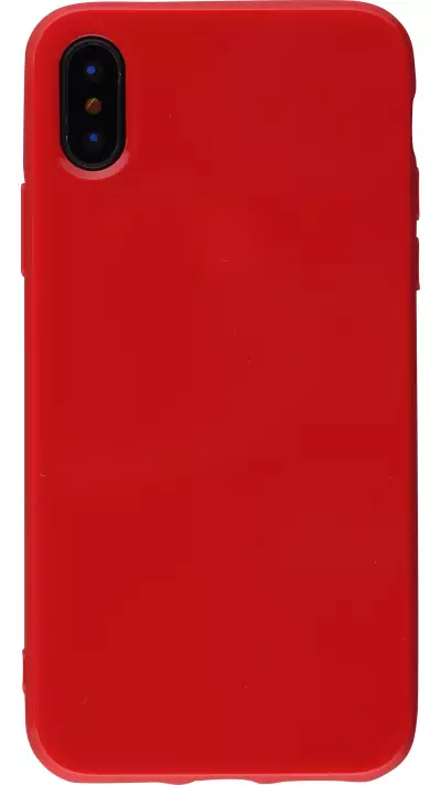 Coque iPhone Xs Max - Gel - Rouge