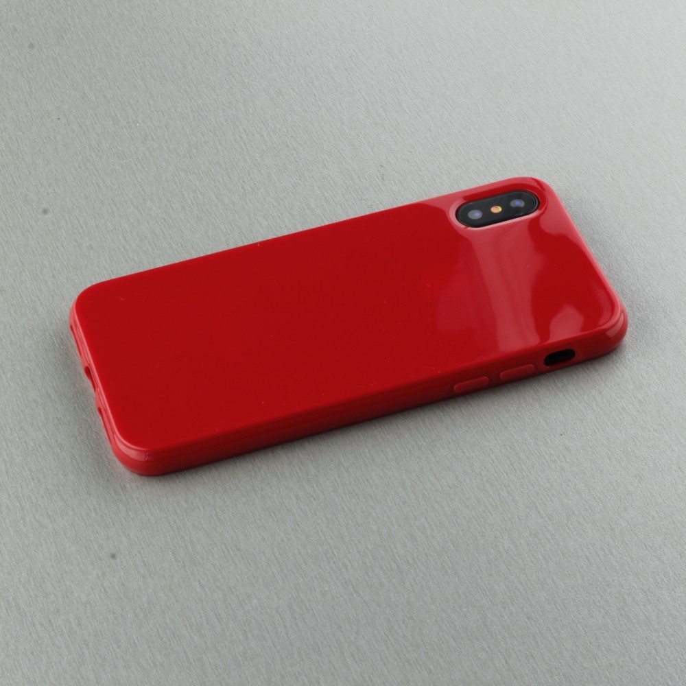 Hülle iPhone Xs Max - Gummi - Rot