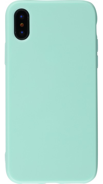 Coque iPhone Xs Max - Gel - Vert menthe