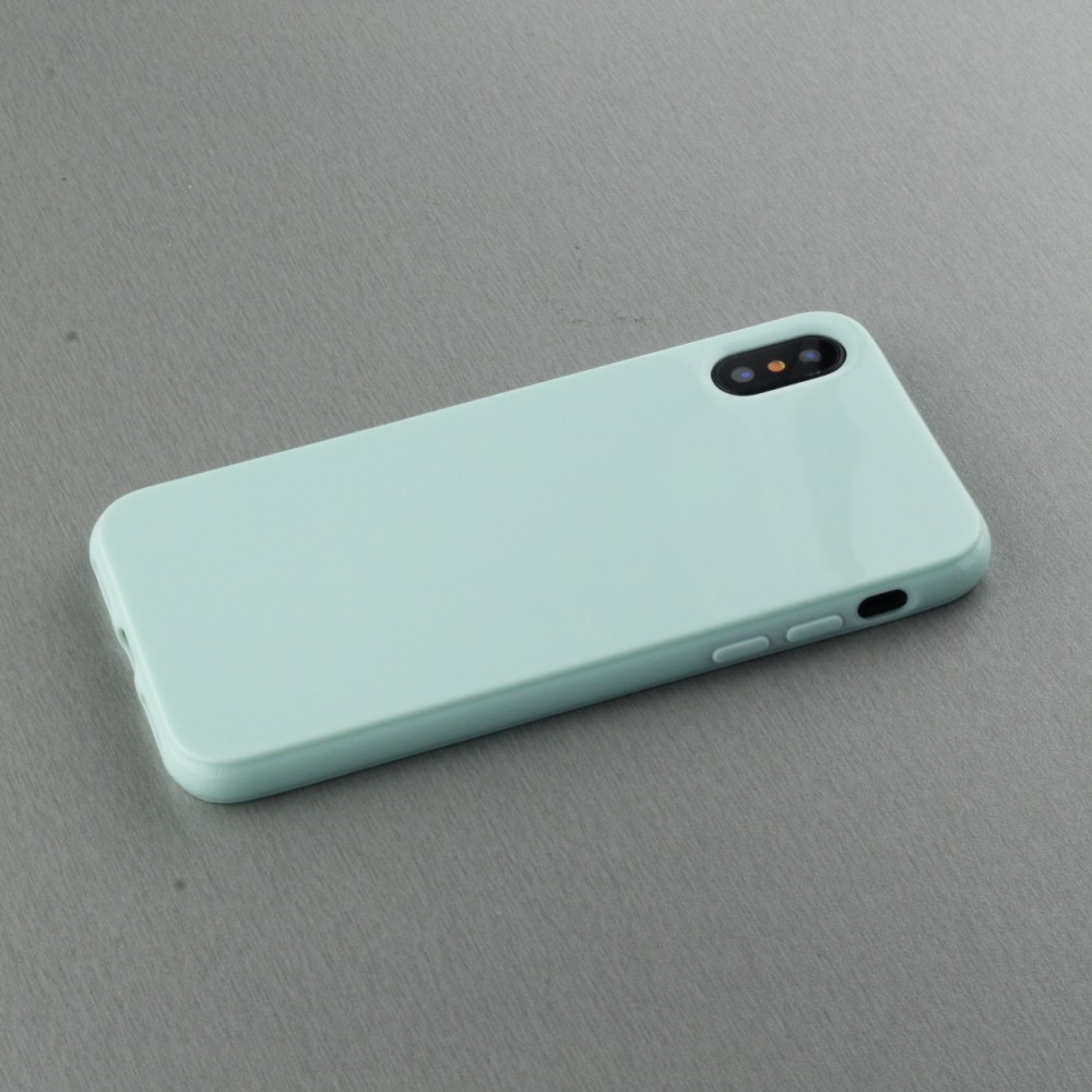 Coque iPhone Xs Max - Gel - Vert menthe