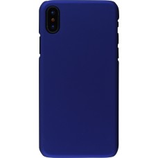 Hülle iPhone X / Xs - Plastic Mat dunkelblau