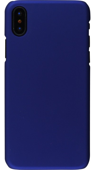 Hülle iPhone X / Xs - Plastic Mat dunkelblau