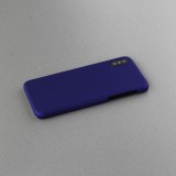 Hülle iPhone X / Xs - Plastic Mat dunkelblau
