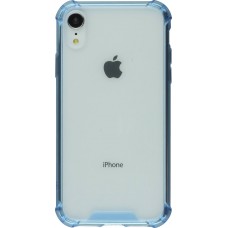 Coque iPhone XR - Bumper Glass bleu clair - Transparent