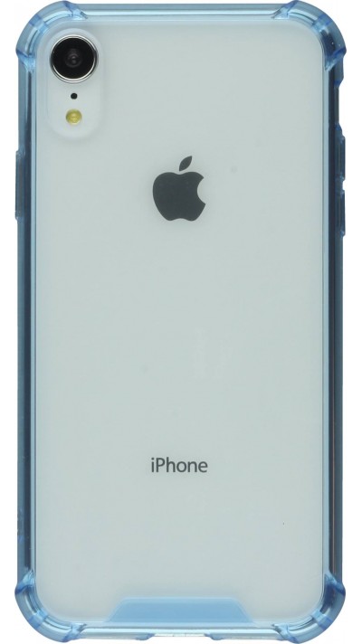 Coque iPhone XR - Bumper Glass bleu clair - Transparent