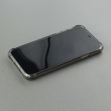 Coque iPhone XR - Bumper Glass gris - Transparent