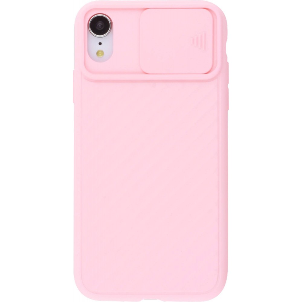 Coque iPhone XR - Caméra Clapet - Rose clair