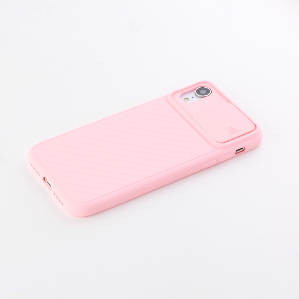 Coque iPhone XR - Caméra Clapet - Rose clair