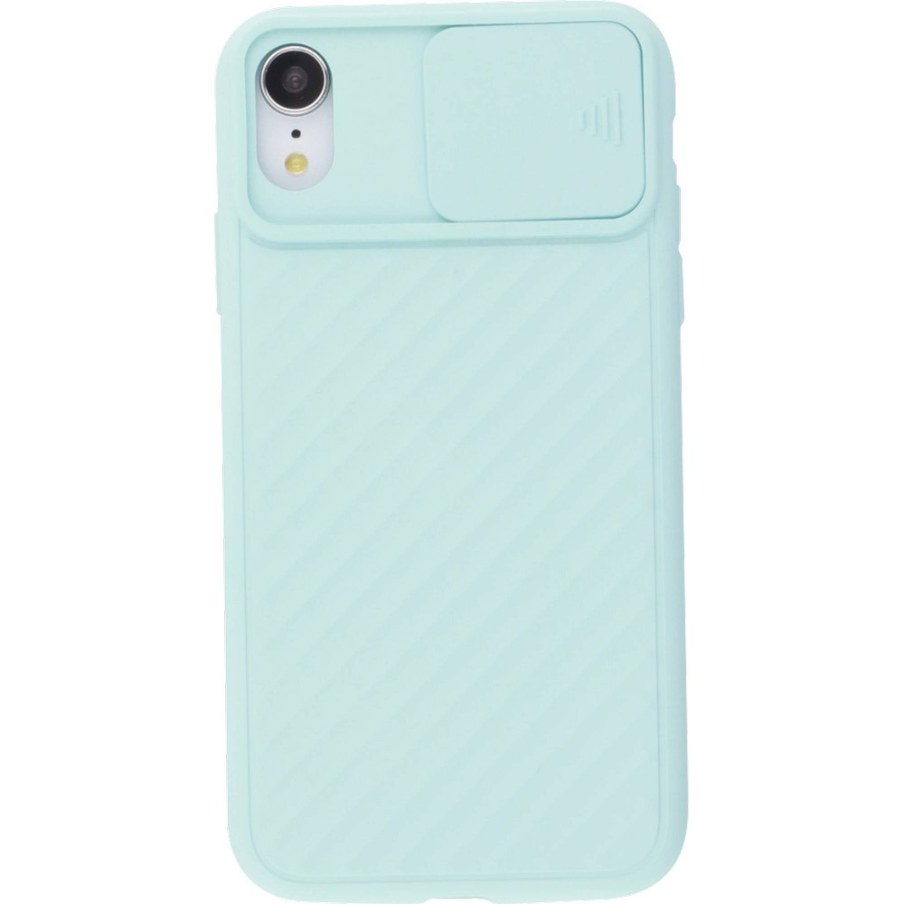 Coque iPhone XR - Caméra Clapet - Turquoise