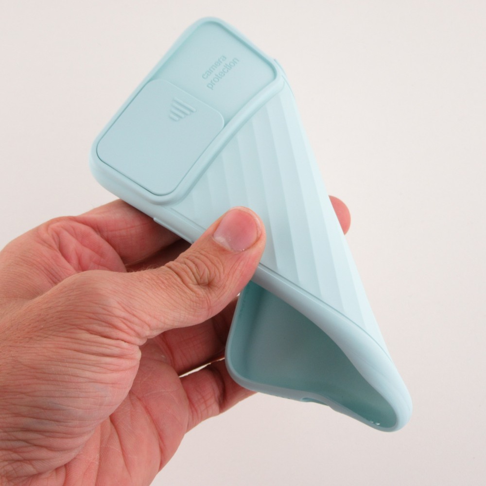 Coque iPhone XR - Caméra Clapet - Turquoise