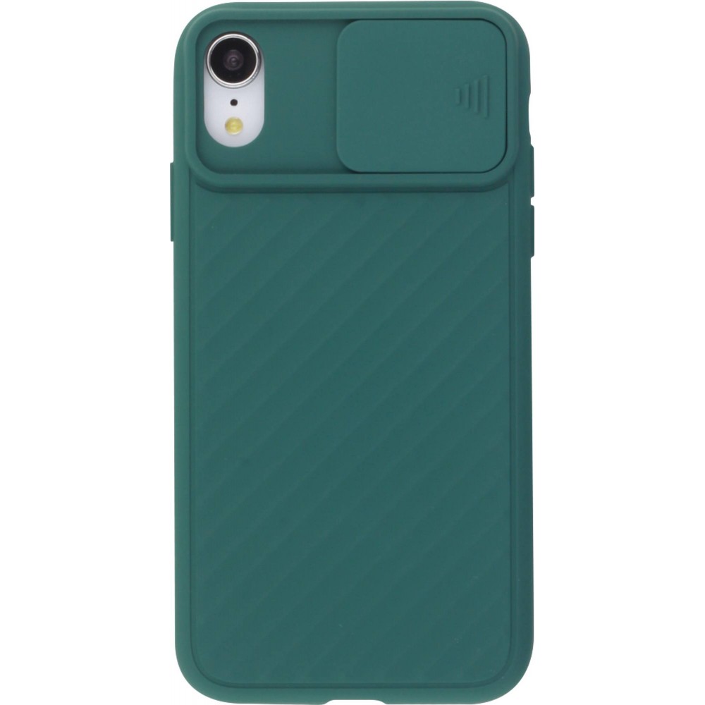 Coque iPhone XR - Caméra Clapet - Vert foncé