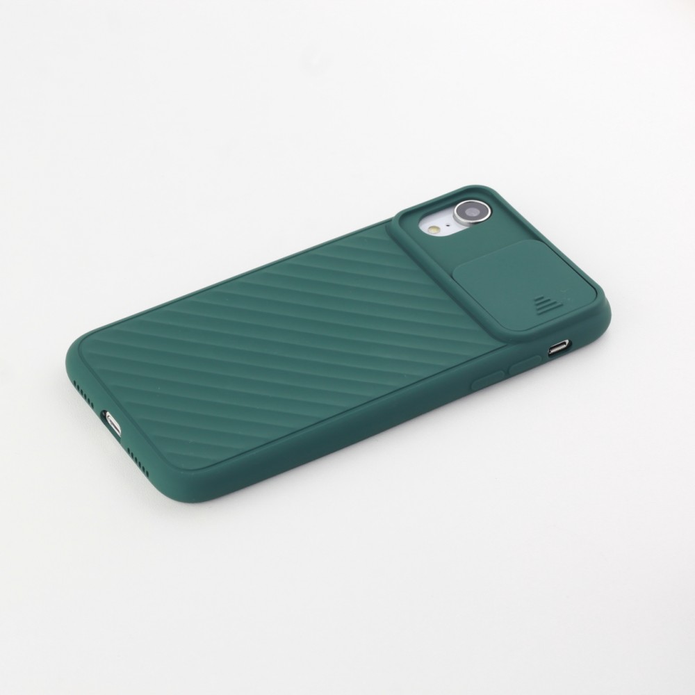 Coque iPhone XR - Caméra Clapet - Vert foncé