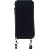 Coque iPhone XR - Croco avec lanière - Vert