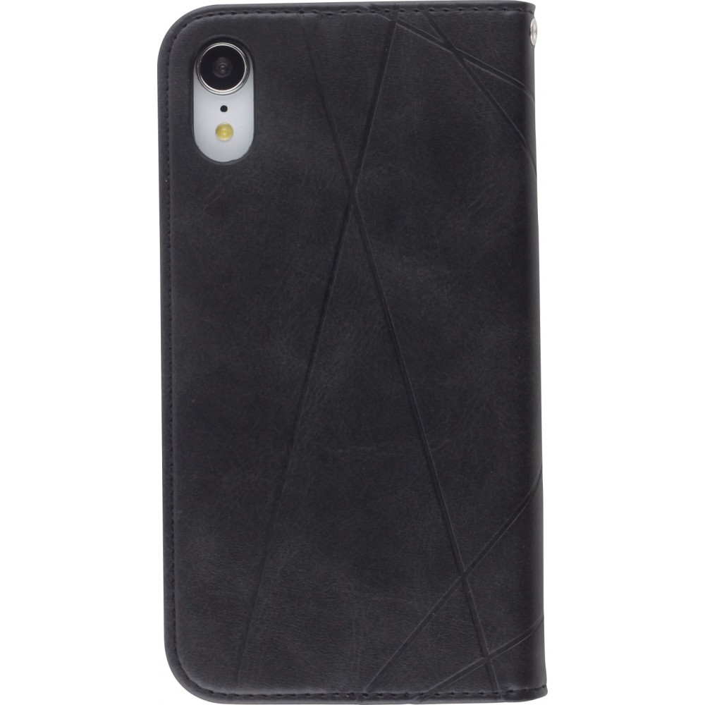 Coque iPhone XR - Flip Géometrique - Noir