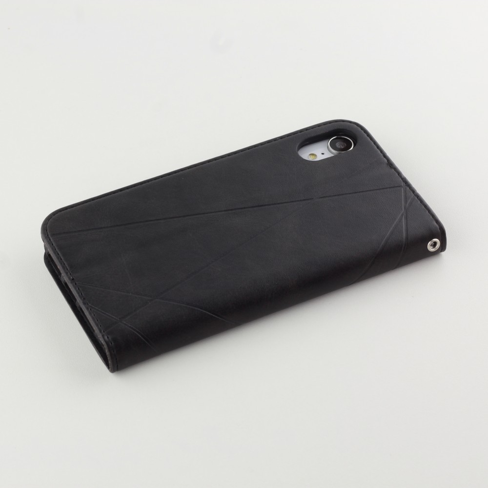 Coque iPhone XR - Flip Géometrique - Noir