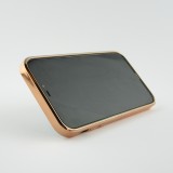Coque iPhone XR - Gel Bronze avec anneau gris - Vert