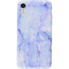 Coque iPhone XR - Marble  - Bleu