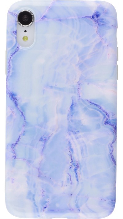 Coque iPhone XR - Marble  - Bleu