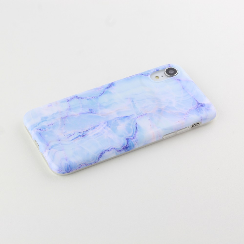 Coque iPhone XR - Marble  - Bleu