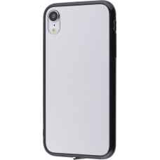 Coque iPhone XR - Miroir bords en silicone - Noir