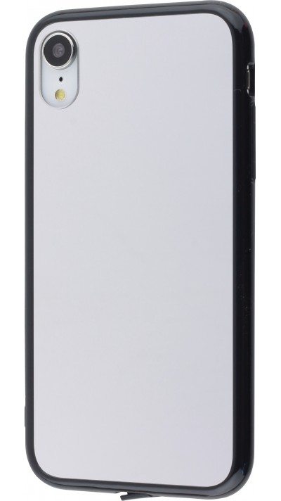 Hülle iPhone XR - Spiegel mit schwarzen Silikonkanten