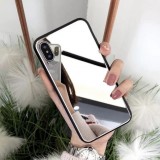 Coque iPhone XR - Miroir bords en silicone - Noir