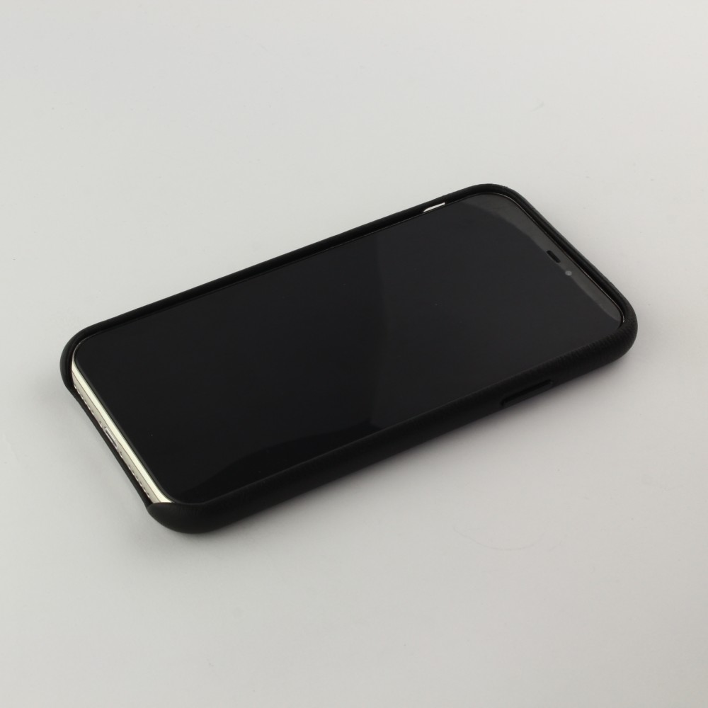 Coque iPhone X / Xs - Qialino cuir véritable - Noir