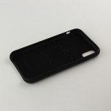 Coque iPhone X / Xs - Qialino cuir véritable - Noir