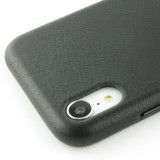 Coque iPhone XR - Qialino cuir véritable - Noir
