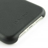 Coque iPhone Xs Max - Qialino cuir véritable - Noir