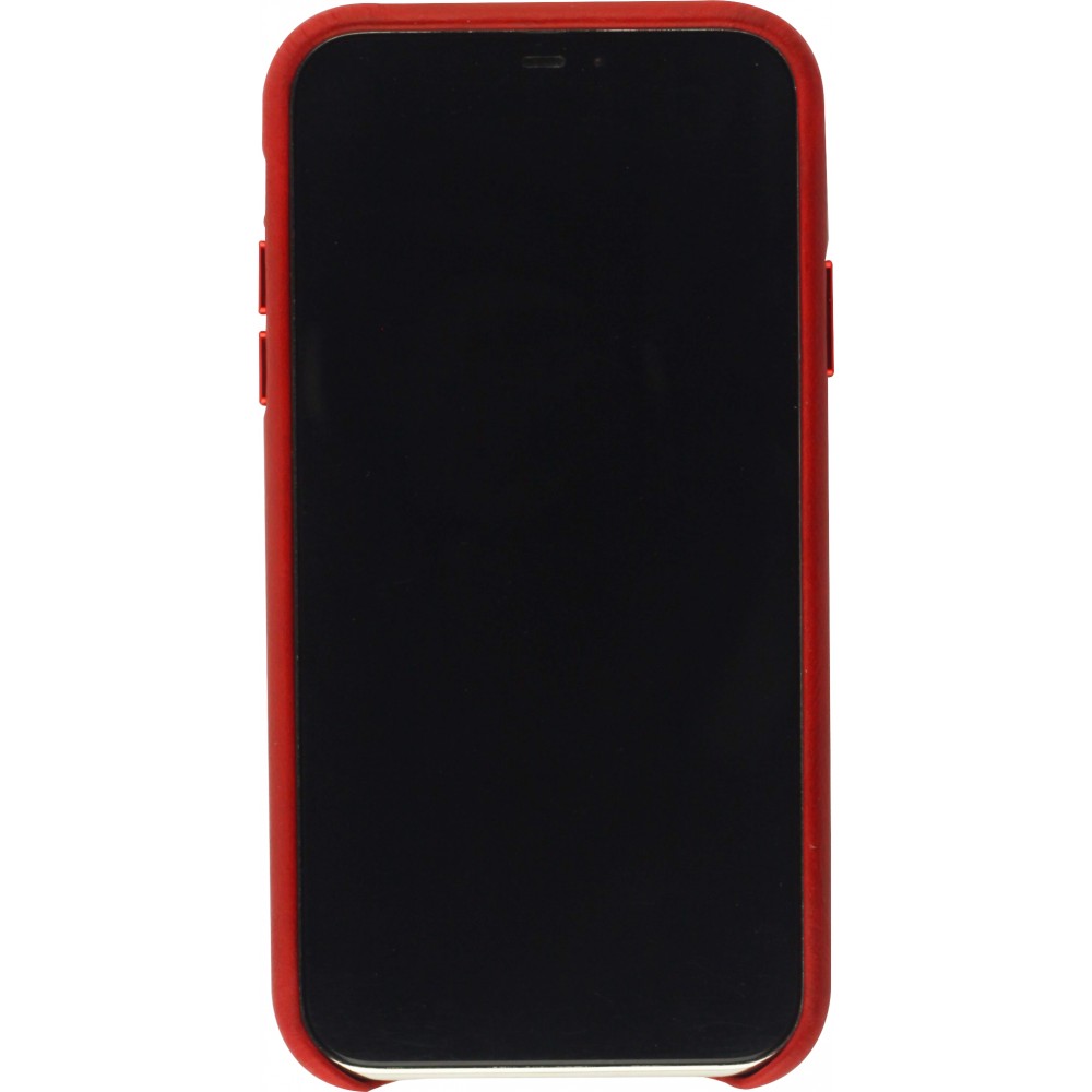 Coque iPhone XR - Qialino cuir véritable - Rouge