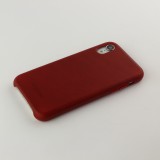 Coque iPhone X / Xs - Qialino cuir véritable - Rouge