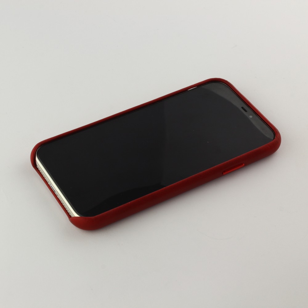 Coque iPhone XR - Qialino cuir véritable - Rouge